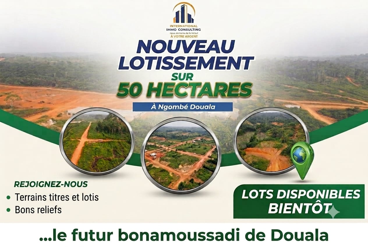 Nouveau lotissement sur 50 hectars à Ngombé